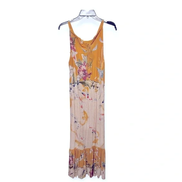 EUC One September Elegant Floral Maxi Dress in Yellow and Cream - Picture 2 of 3